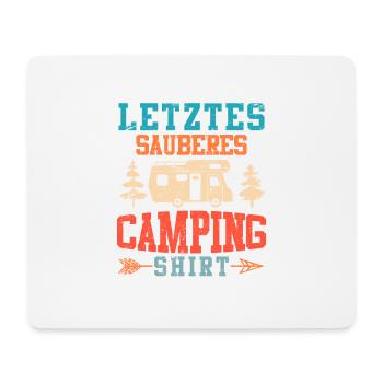 Wohnmobil Spruch Letztes sauberes Camping Shirt - Mousepad (Querformat) - Weiß - Vorne