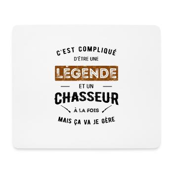 LÉGENDE ET CHASSEUR - Tapis de souris (format paysage) - blanc - Devant