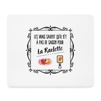 Raclette - Tapis de souris (format paysage) - blanc - Devant