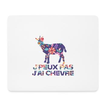 j'peux pas j'ai chèvre - Tapis de souris (format paysage) - blanc - Devant
