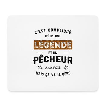 LÉGENDE ET PÊCHEUR - Tapis de souris (format paysage) - blanc - Devant