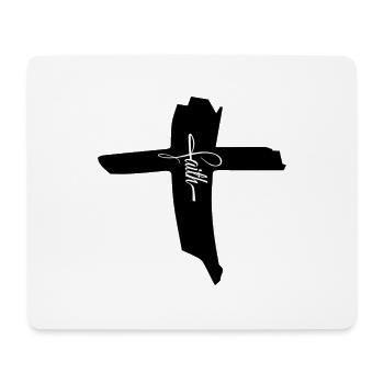 Christliches Kreuz, Faith - Mousepad (Querformat) - Weiß - Vorne