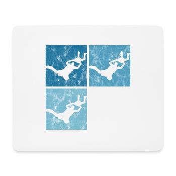 Fallschirmspringer Fallschirm Fallschirmspringen - Mousepad (Querformat) - Weiß - Vorne