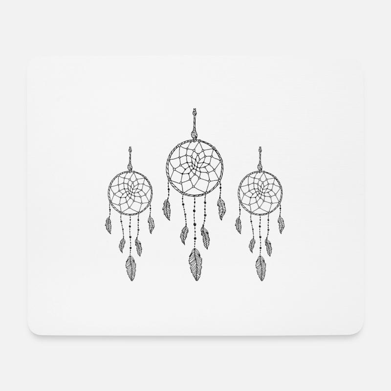 Attrape rêve - Tapis de souris (format paysage) - blanc