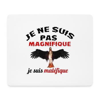 je ne suis pas magnifique je suis maléfique - Tapis de souris (format paysage) - blanc - Devant