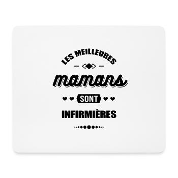 LES MEILLEURES MAMANS SONT INFIRMIÈRES - Tapis de souris (format paysage) - blanc - Devant