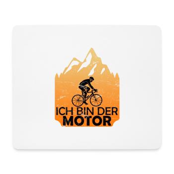Fahrrad in den Bergen Mountainbike bin der Motor - Mousepad (Querformat) - Weiß - Vorne
