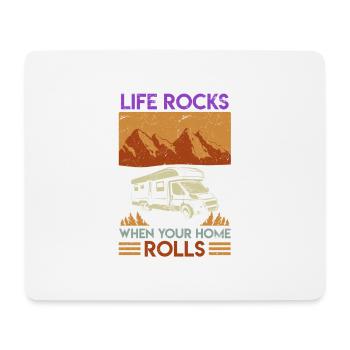 Wohnmobil Camping Berge Natur Geschenk Camper - Mousepad (Querformat) - Weiß - Vorne
