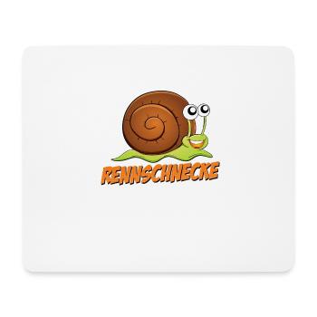Marathon Halbmarathon Geschenk Rennschnecke - Mousepad (Querformat) - Weiß - Vorne