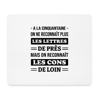 RECONNAÎTRE LES CONS DE LOIN - Tapis de souris (format paysage) - blanc - Devant