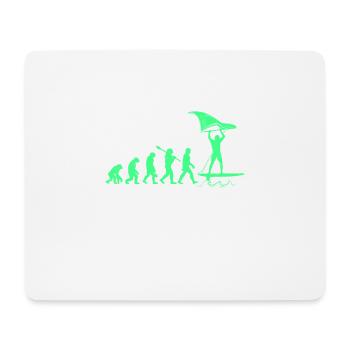 Wing Foil Evolution Affe Mensch Foiler Entwicklung - Mousepad (Querformat) - Weiß - Vorne