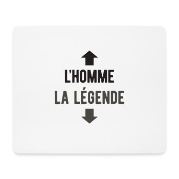 L'HOMME LA LÉGENDE - Tapis de souris (format paysage) - blanc - Devant