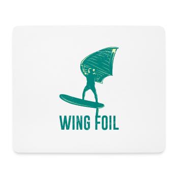Wing Foil Wing Surf Gift Water Sports Foiler - Mouse Pad (horizontal) - white - Front