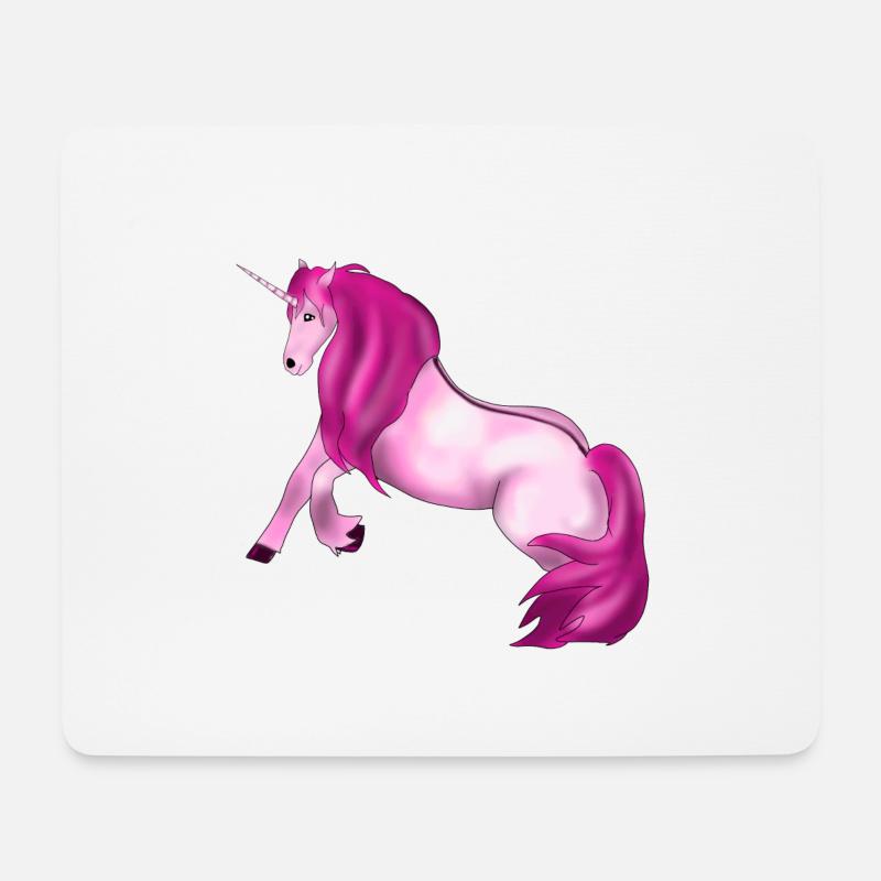 Unicorn Style: Pink - Mousepad (Querformat) - Weiß