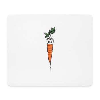 Karotte Cartoon - Mousepad (Querformat) - Weiß - Vorne