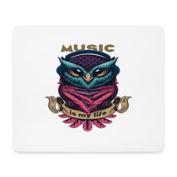 Music is my life - Tapis de souris (format paysage) - blanc - Devant