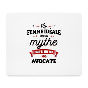 LA FEMME IDÉALE EST AVOCATE - Tapis de souris (format paysage) - blanc - Devant