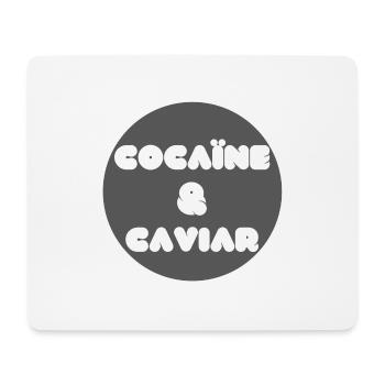 Kokain und Kaviar Geschenk Zitat schwarzer Humor - Mousepad (Querformat) - Weiß - Vorne