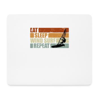 Eat Sleep Windsurf Repeat Windsurfer Geschenk - Mousepad (Querformat) - Weiß - Vorne