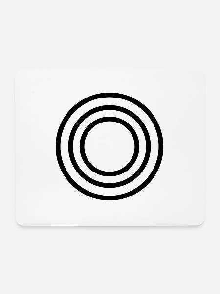 Kreis Symbole Zeichen - Mousepad (Querformat) - Weiß