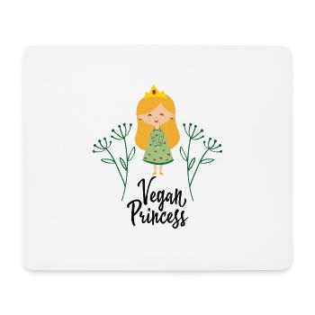Vegan princess Geschenk Pflanzen Spruch Gemüse - Mousepad (Querformat) - Weiß - Vorne