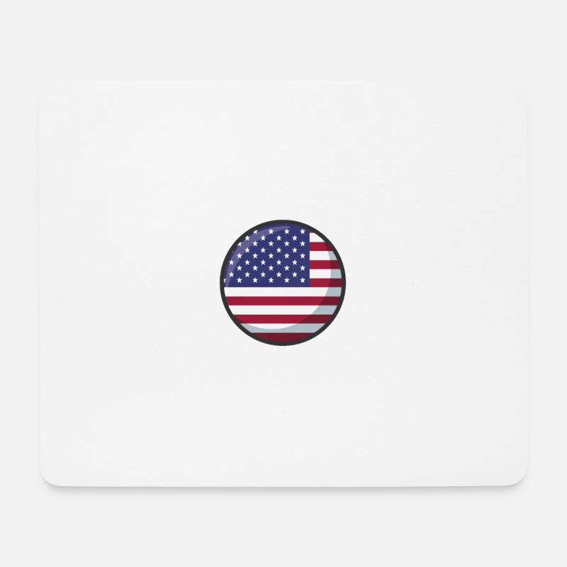 MADE IN USA White - Tapis de souris (format paysage) - blanc