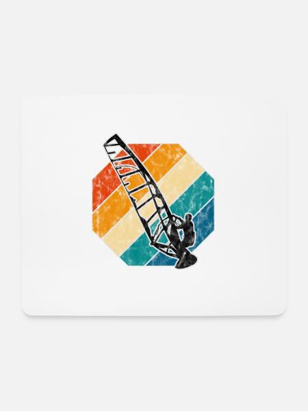 Windsurfing Retro Surfing Windsurfer Windsurfing - Mouse Pad (horizontal) - white