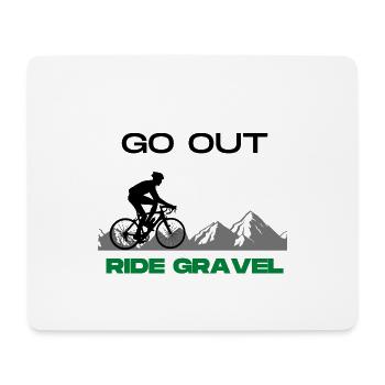 Ride Gravel - Tapis de souris (format paysage) - blanc - Devant