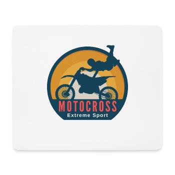 motocross - Tapis de souris (format paysage) - blanc - Devant