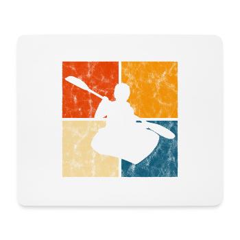 Rudern Retro Paddeln Boot Paddel Kajak Kayak Kanu - Mousepad (Querformat) - Weiß - Vorne