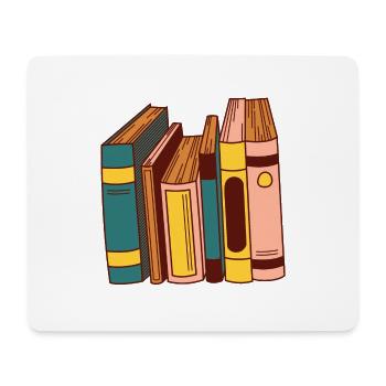 Bücher - Mousepad (Querformat) - Weiß - Vorne