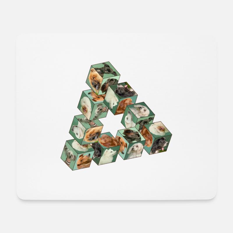 Hundetreppe - Mousepad (Querformat) - Weiß