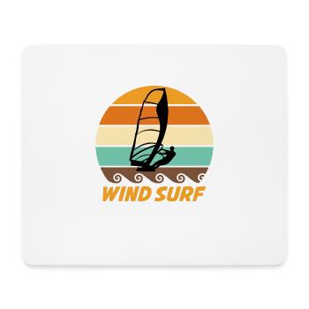 Cooler Windsurfer im Retro Look Surfer Geschenk - Mousepad (Querformat) - Weiß - Vorne