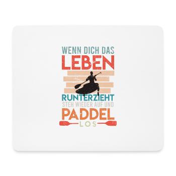 Kajak Spruch Kajakfahrer Geschenk Paddel Los - Mousepad (Querformat) - Weiß - Vorne