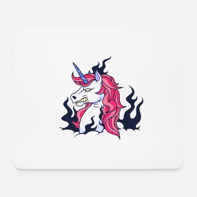 Unicorn - Mousepad (Querformat) - Weiß