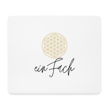 einFach leben Blume des Lebens Gold schwarz - Mousepad (Querformat) - Weiß - Vorne