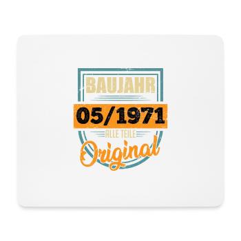 Year of construction 05/1971 Gift 50th birthday 50 years - Mouse Pad (horizontal) - white - Front
