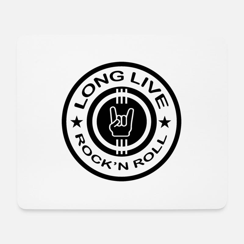 Rock Musik Rock and Roll - Mousepad (Querformat) - Weiß
