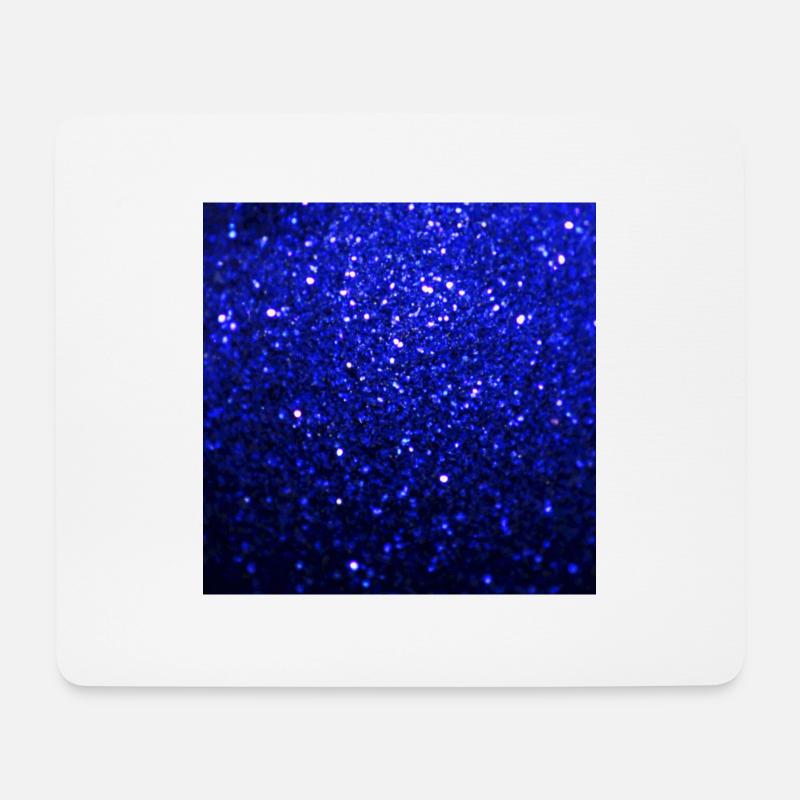 Funkelnde dunkelblaue Glitter - Mousepad (Querformat) - Weiß