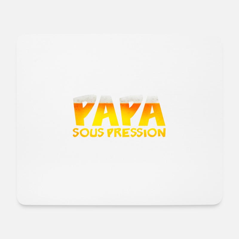 Papa unter Druck - Mousepad (Querformat) - Weiß