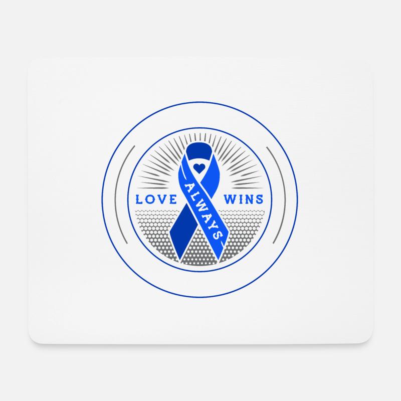 Ihr Kampf ist Darmkrebs Bewusstsein - Mousepad (Querformat) - Weiß