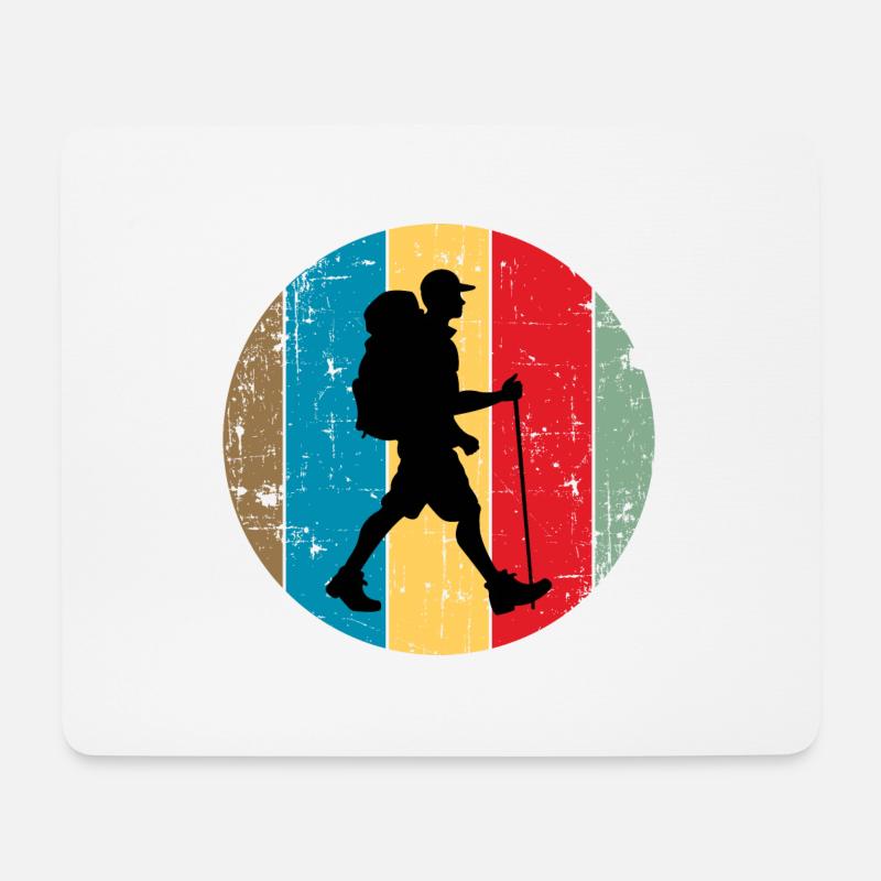 Wandern - Wanderer - Mousepad (Querformat) - Weiß