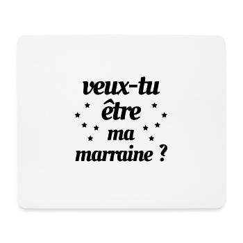 VEUX TU ÊTRE MA MARRAINE ? - Tapis de souris (format paysage) - blanc - Devant