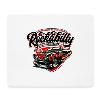 T-SHIRT ROCKABILLY - Tapis de souris (format paysage) - blanc - Devant