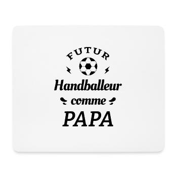 FUTUR HANDBALLEUR COMME PAPA - Tapis de souris (format paysage) - blanc - Devant