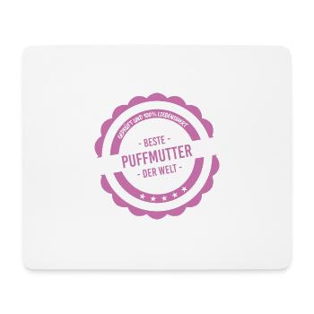 Die beste und liebenswerte Puffmutter - Mousepad (Querformat) - Weiß - Vorne