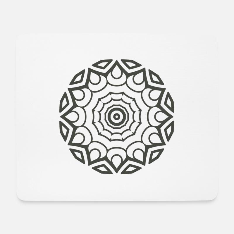 MANDALA - Mousepad (Querformat) - Weiß