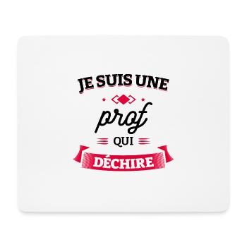 PROF QUI DÉCHIRE - Tapis de souris (format paysage) - blanc - Devant