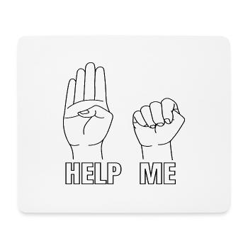 Help me - Mouse Pad (horizontal) - white - Front
