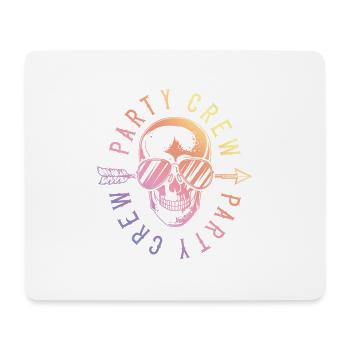 Party Crew Skull - Mouse Pad (horizontal) - white - Front
